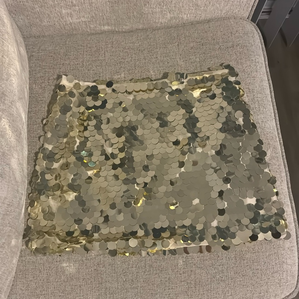 Gold sequin skirt